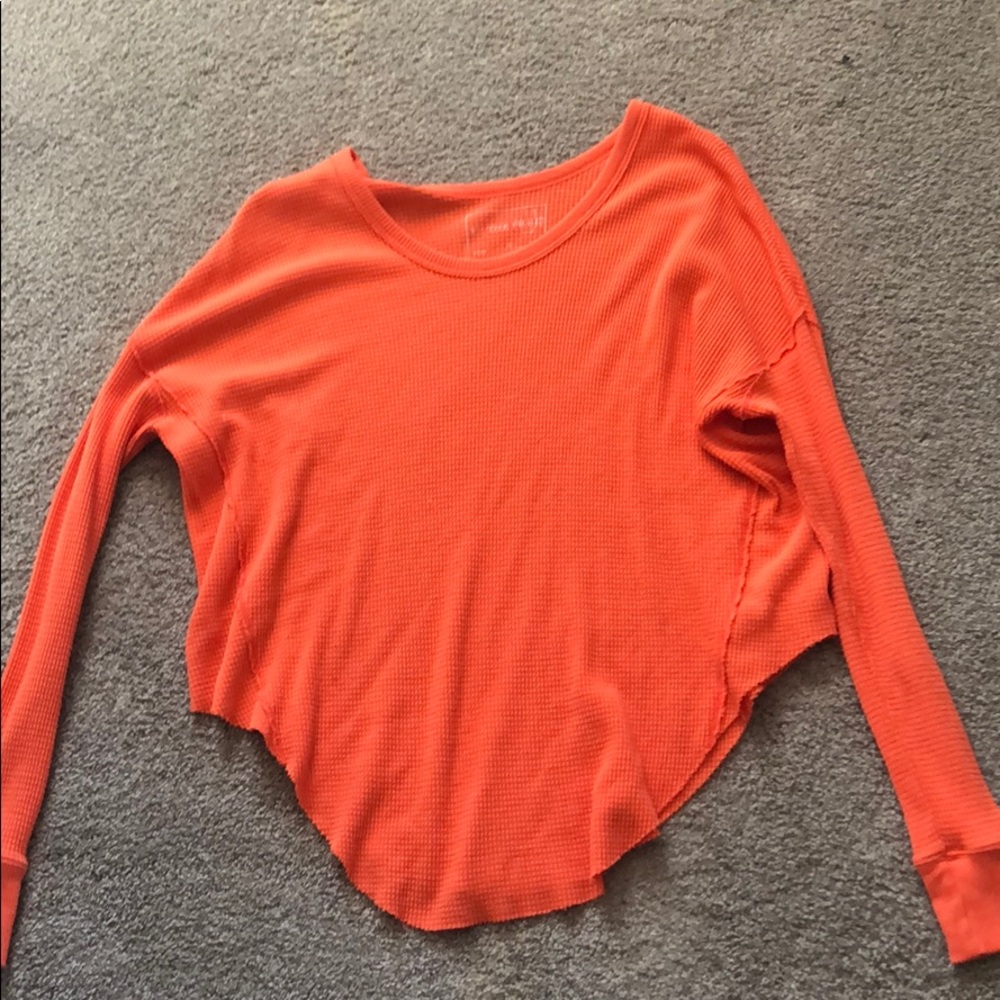 Neon knit long sleeve freepeople top. Never worn